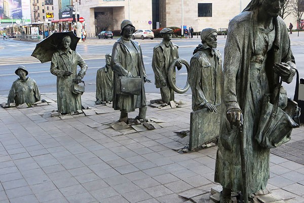 Escultura de um pedestre