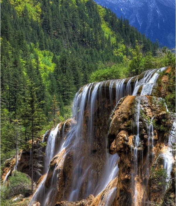 Pearl Shoal Waterfall, Sichuan na China