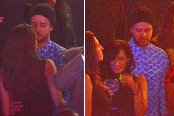 Justin Timberlake com uma garota desconhecida
