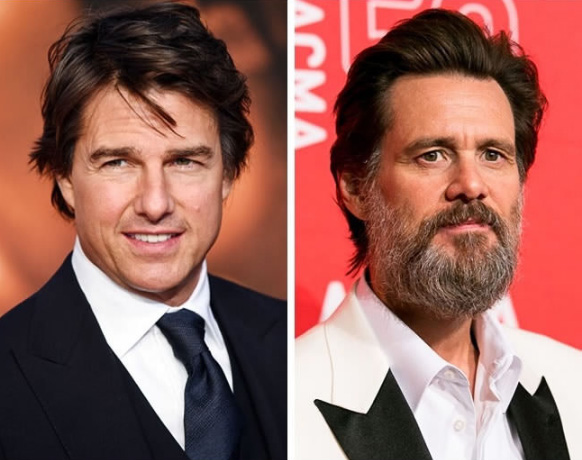 Tom Cruise e Jim Carrey - 54 anos