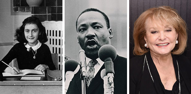 Anne Frank, Martin Luther King, Jr. y Barbara Walters nasceram no mesmo an