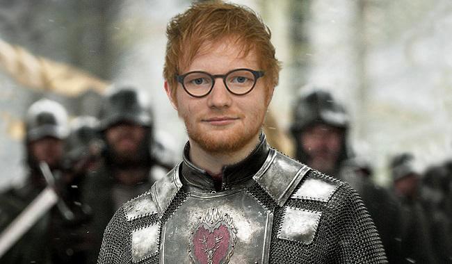 O cantor Ed Sheeran era um soldado Lannister