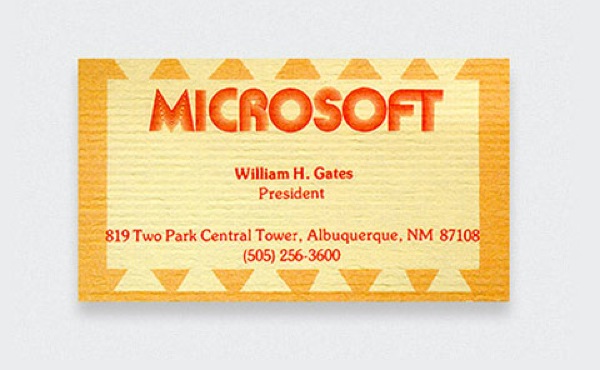 O cartão de Bill Gates