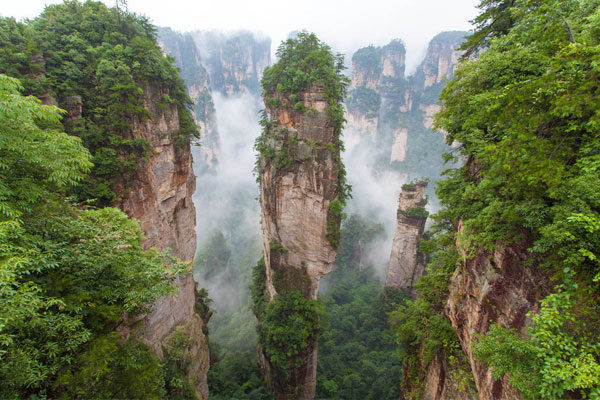 O Parque Forestal Nacional Zhangjiajie, na China