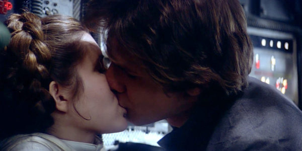 O beijo de Han Solo e Princesa Leia