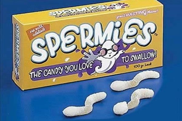 Caramelos em forma de esperma