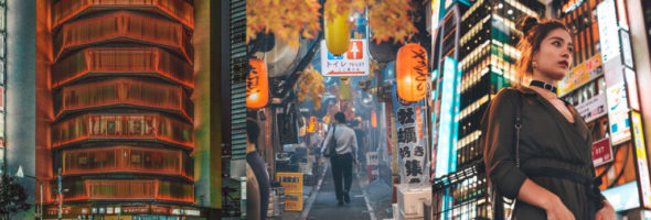 A vida noturna nas ruas de Tóquio capturada em fotografias