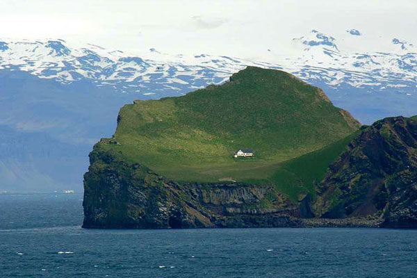 A casa na ilha Elliðaey, Islândia