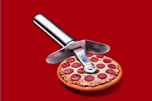 Um cortador de pizza literal