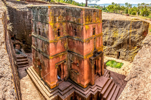 Igrejas subterrâneas talhadas na rocha de Lalibela, Etiópia